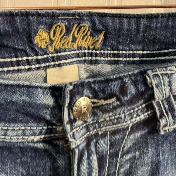 Red Rivet Blue Ankle Cropped Jeans Sz 13-Juniors - Picture 2 of 6